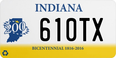 IN license plate 610TX