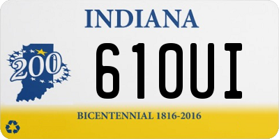 IN license plate 610UI