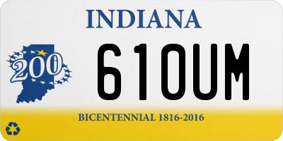 IN license plate 610UM