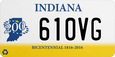 IN license plate 610VG