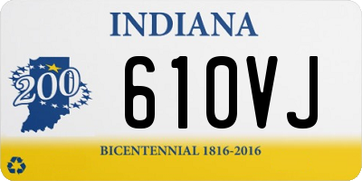 IN license plate 610VJ