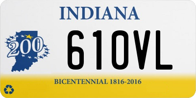 IN license plate 610VL