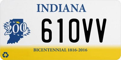 IN license plate 610VV