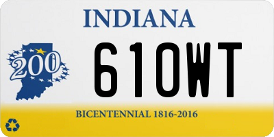 IN license plate 610WT