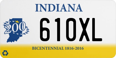 IN license plate 610XL