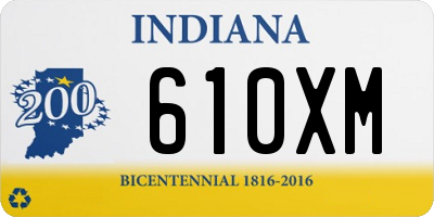 IN license plate 610XM