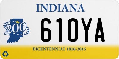 IN license plate 610YA