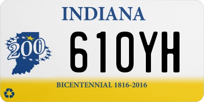 IN license plate 610YH