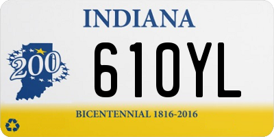 IN license plate 610YL