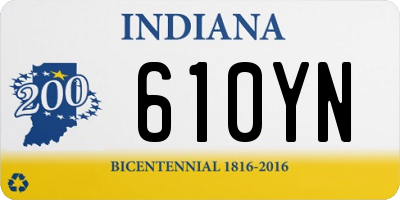 IN license plate 610YN