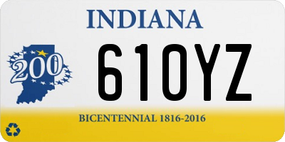 IN license plate 610YZ