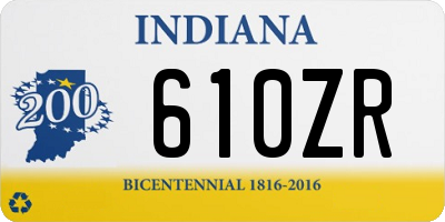 IN license plate 610ZR