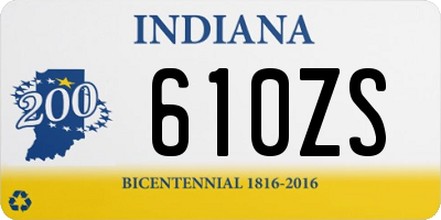 IN license plate 610ZS