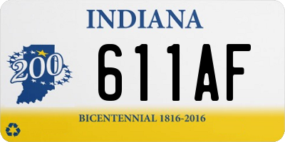 IN license plate 611AF