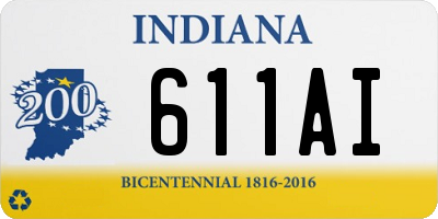 IN license plate 611AI