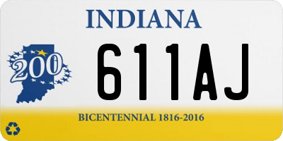 IN license plate 611AJ