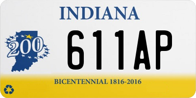 IN license plate 611AP