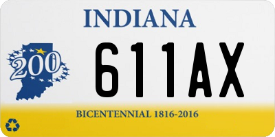 IN license plate 611AX