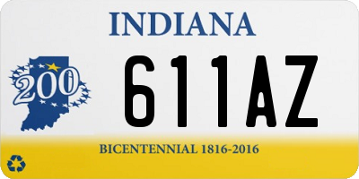 IN license plate 611AZ