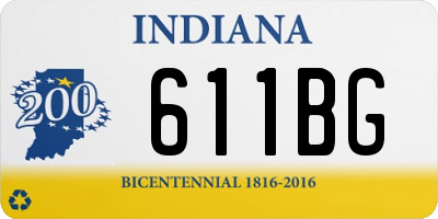 IN license plate 611BG