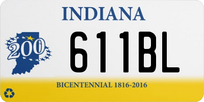 IN license plate 611BL