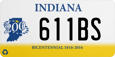 IN license plate 611BS