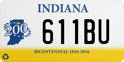 IN license plate 611BU