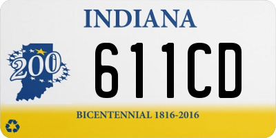 IN license plate 611CD