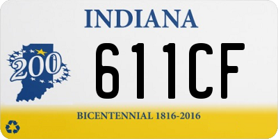 IN license plate 611CF