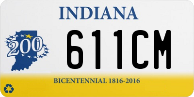 IN license plate 611CM