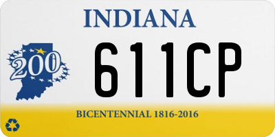 IN license plate 611CP