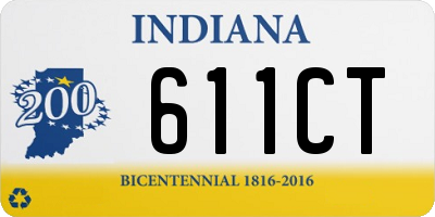 IN license plate 611CT