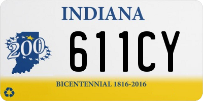 IN license plate 611CY