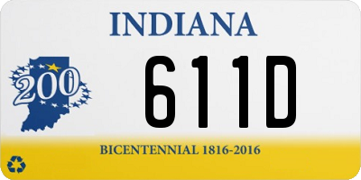 IN license plate 611D