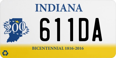 IN license plate 611DA