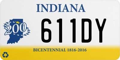 IN license plate 611DY