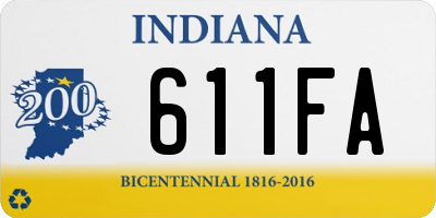 IN license plate 611FA