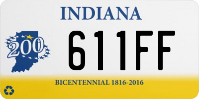 IN license plate 611FF