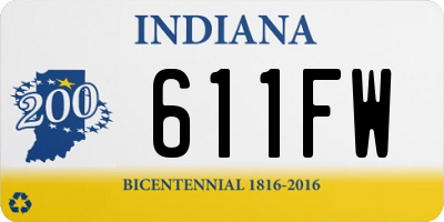 IN license plate 611FW