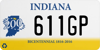 IN license plate 611GP