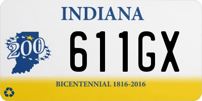 IN license plate 611GX