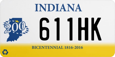 IN license plate 611HK