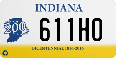 IN license plate 611HO