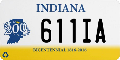 IN license plate 611IA