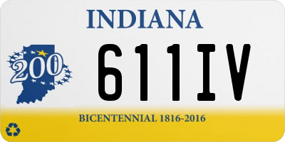 IN license plate 611IV