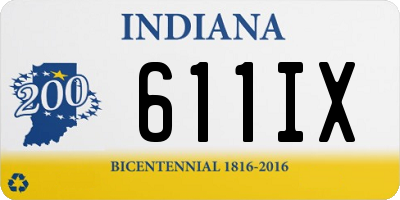 IN license plate 611IX