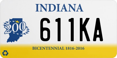 IN license plate 611KA