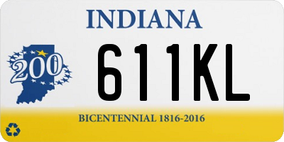 IN license plate 611KL