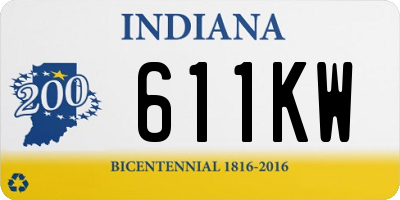 IN license plate 611KW