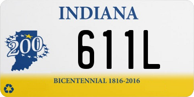 IN license plate 611L